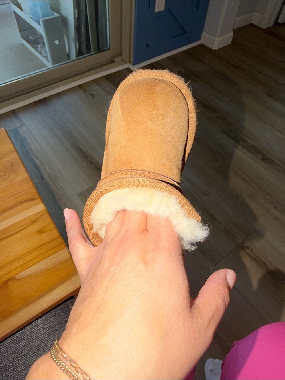 UGG Chestnut Kids Shearling-Lined Slip-On Boot